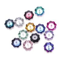 Perles en verre florales, Des billes de verre, fleur, DIY, plus de couleurs à choisir, 10mm, Environ Vendu par sac