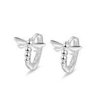 Sterling Silver Huggie Hoop Earring, 925 Sterling Silver, Dragonfly, fashion jewelry & for woman, silver color 