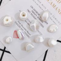 ABS perla de los granos de plástico, Perlas de plástico ABS, chapado en colorido, Bricolaje & diferentes estilos para la opción, Blanco, 10PCs/Bolsa, Vendido por Bolsa[
