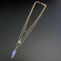 Fashion Multi Layer Necklace, Zinc Alloy, with Sodalite, three layers & fashion jewelry & for woman & enamel Approx 16.53 Inch, Approx 20.47 Inch, Approx 24.01 Inch 