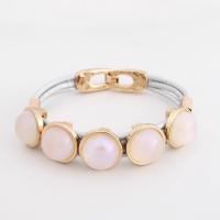 Zinc Alloy Resin Bracelets, with leather cord & Resin, fashion jewelry & for woman Approx 6.69 Inch [