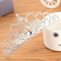Bridal Tiaras, Zinc Alloy, silver color plated, fashion jewelry & for woman & with rhinestone, Inner Approx 136mm 