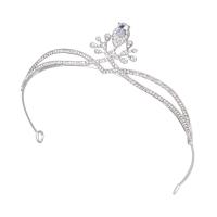 Bridal Tiaras, Zinc Alloy, plated, fashion jewelry & for woman & with rhinestone Inner Approx 135mm 