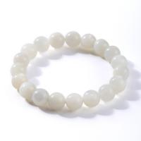 Moonstone Bracelet, Round, polished, fashion jewelry & Unisex white Approx 18 cm 