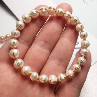 Pulseras de la perla, Perlas cultivadas de agua dulce, chapado en color dorado, para mujer, más colores para la opción, longitud:aproximado 38 cm, Vendido por UD