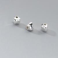 Sterling Silver Spacer Beads, 925 Sterling Silver, Triangle, plated, DIY, silver color Approx 0.9mm 