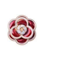 Zinc Alloy Costume Accessories, with Plastic Pearl, Flower, plated, DIY & enamel, 23-47mm 