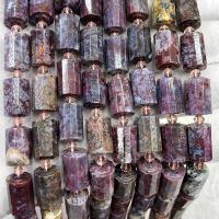Смешанные бусы с драгоценными камнями, Питерсит, Столбик, DIY & граненый, разноцветный длина:Приблизительно 38 см, продается Strand