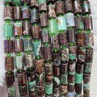 Australien-Chrysopras Perle, Australien Jade, Zylinder, DIY & facettierte, gemischte Farben, 10x15mm, Länge:ca. 38 cm, verkauft von Strang