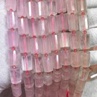 Natural Rose Quartz Beads, Column, DIY & faceted, pink Approx 38 cm 