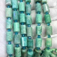 Amazonit Perlen, Zylinder, DIY & facettierte, gemischte Farben, 8x12mm, Länge:ca. 38 cm, verkauft von Strang
