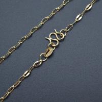 Латунь цепи ожерелье, плакирован золотом, ювелирные изделия моды & Мужская, длина:Приблизительно 45 см, продается PC