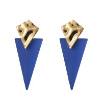 Iron Drop Earring, Triangle, painted, fashion jewelry & for woman 