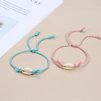 Fashion Jewelry Bracelet, Polyester Cord, with Shell, handmade, 12 pieces & for woman Approx 18-23 cm 