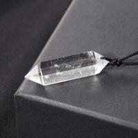 Collier de cristal naturel, quartz clair, bijoux de mode & unisexe, 4cm,50cm, Vendu par PC