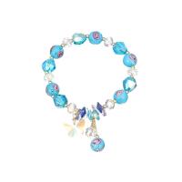 Lampwork Bracelets, Crystal, with Lampwork, fashion jewelry & for woman Approx 6.7 Inch 