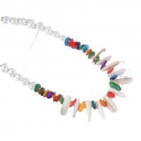 Plastic Pearl Necklace, with Shell & Crystal & Zinc Alloy, plated, fashion jewelry & for woman 