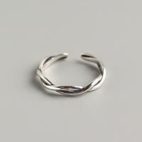 Sterling Silver Finger Ring, 925 Sterling Silver, Antique finish, fashion jewelry & for woman, 3.5mm, Inner Approx 17.5mm 