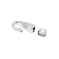 Stainless Steel Hook and Eye Clasp, 304 Stainless Steel, polished, DIY original color 