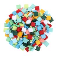 Acryl Spacer Perle, Viertel Tila, DIY, gemischte Farben, ca. 100PCs/Tasche, verkauft von Tasche