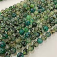 Natural Dragon Veins Agate Beads, Round, DIY 