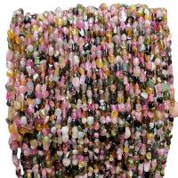 Natural Tourmaline Beads, irregular, polished, DIY, multi-colored, 4-6mm, Approx 
