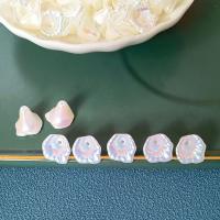 Imitation Pearl Plastic Beads, Plastic Pearl, Flower, DIY, white, 10mm 
