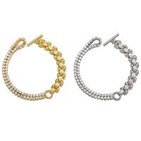 Cubic Zirconia Micro Pave Brass Bracelet, plated, fashion jewelry & micro pave cubic zirconia & for woman .9 cm 