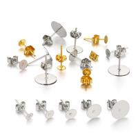 Iron Earring Stud Component, plated, DIY [