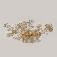 Braut Dekoratives Haarkämmchen, Zinklegierung, mit Kristall & Kunststoff Perlen, Modeschmuck & für Frau, keine, 160x80mm, verkauft von PC