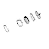 Edelstahl Schieber Perlen, 304 Edelstahl, poliert, DIY & verschiedene Größen vorhanden, originale Farbe, 100PCs/Tasche, verkauft von Tasche