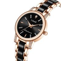Women Wrist Watch, Zinc Alloy, with Glass, Round, plated, Life water resistant & Chinese movement & for woman & with rhinestone 