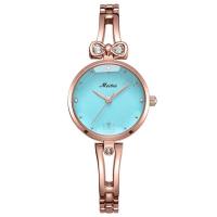 Women Wrist Watch, Zinc Alloy, with Glass, Round, plated, Life water resistant & Chinese movement & for woman & with rhinestone 26mm 