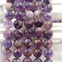 Phantom Quarz Perlen, Lila+Phantom+Quarz, rund, DIY & verschiedene Größen vorhanden, violett, Länge:ca. 37 cm, verkauft von Strang