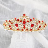 Bridal Tiaras, Iron, with Crystal, plated, fashion jewelry & for woman 