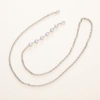 Fashion Mobile Phone Lanyard, Zinc Alloy, with Plastic Pearl, plated, DIY Approx 62 cm 