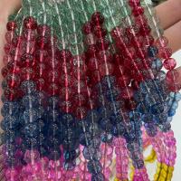 Crackle Quartz Beads, Round, DIY multi-colored 