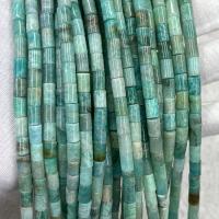 Amazonit Perlen, Zylinder, DIY, gemischte Farben, 5x7mm, Länge:ca. 38 cm, verkauft von Strang