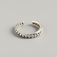 Sterling Silver Finger Ring, 925 Sterling Silver, Antique finish, fashion jewelry & for woman, 2.2mm, Inner Approx 17mm 