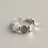 Sterling Silver Finger Ring, 925 Sterling Silver, Antique finish, fashion jewelry & for woman, 7.5mm, Inner Approx 16.5mm 
