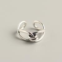 Sterling Silver Finger Ring, 925 Sterling Silver, fashion jewelry & for woman & hollow, 8.4mm, Inner Approx 17.3mm 