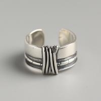 Sterling Silver Finger Ring, 925 Sterling Silver, Antique finish, fashion jewelry & for woman, 12mm, Inner Approx 16.5mm 