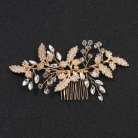 Bridal Decorative Hair Comb, Iron, with Crystal, fashion jewelry & for woman & with rhinestone [