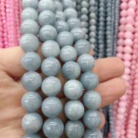 Perles aigue-marine, Rond, DIY & normes différentes pour le choix, Vendu par brin