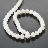 weiße Jade Perle, rund, DIY & verschiedene Größen vorhanden, keine, Länge:38 cm, verkauft von Strang