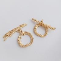 Brass Toggle Clasp, real gold plated, DIY, golden, 16mmuff0c28mm [