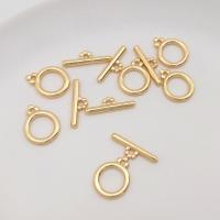 Brass Toggle Clasp, real gold plated, DIY, golden, 10mm,14.5mm 