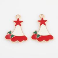 Zinc Alloy Christmas Pendants, Christmas Hat, gold color plated, DIY & enamel, mixed colors Approx 1.9mm, Approx [
