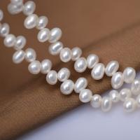 Rice Cultured Freshwater Pearl Beads, DIY & top drilled, white, 4-5mm Approx 40 cm 