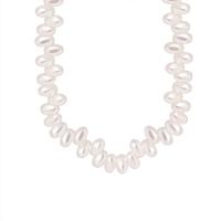 Plastic Pearl Necklace, with Titanium Steel, with 1.97inch extender chain, fashion jewelry & for woman, 5mm Approx 14.57 Inch 